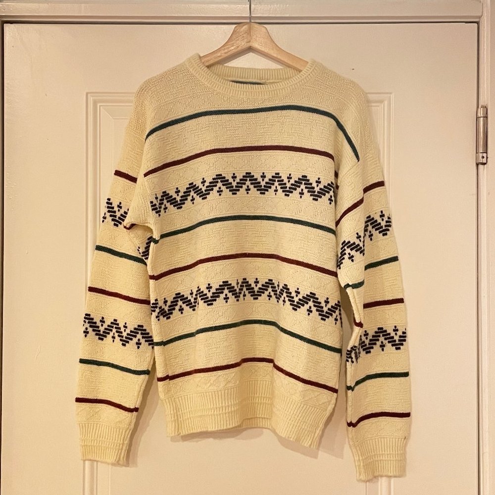 Vintage Oversized Sweater Nordic Holiday 90s Dad